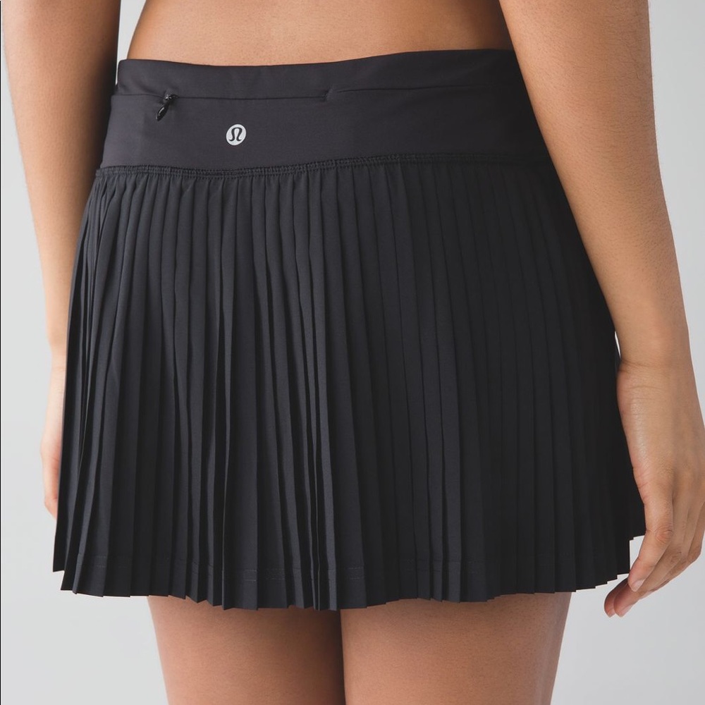Black Lululemon Pleat to Street tennis skirt